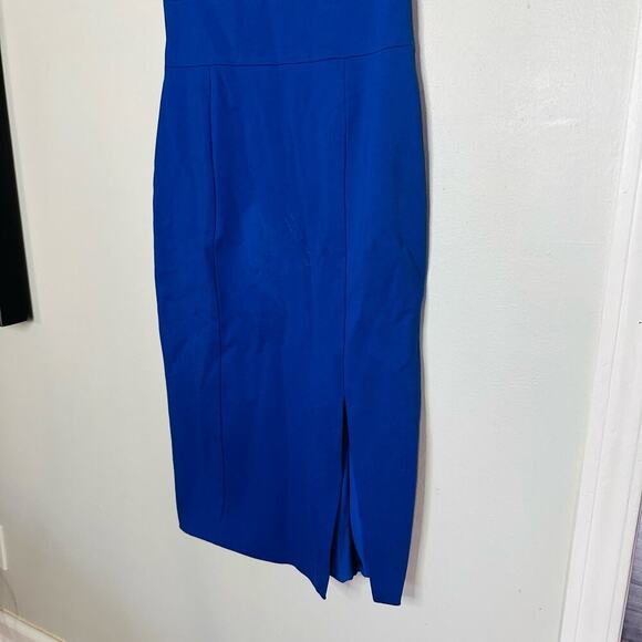 ELLIATT Women's Blue Olivia Cobalt Sheath Front Slit Midi Dress Size Large - Picture 8 of 14
